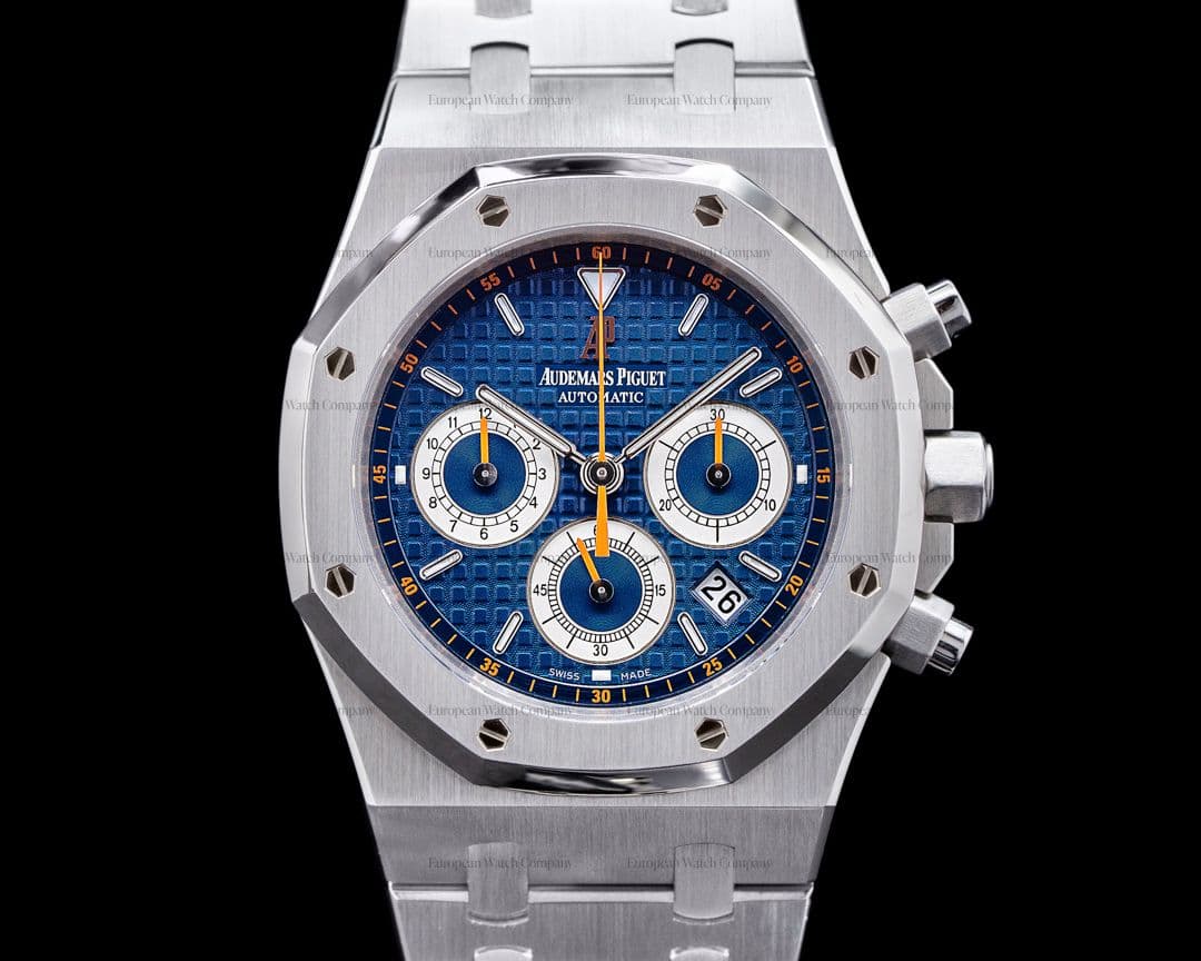 Audemars Piguet Royal Oak 26300ST Chronograph SS Blue & Orange FULL SET