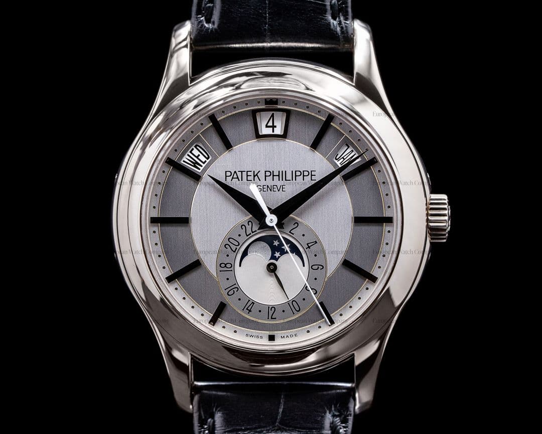 Patek Philippe Annual Calendar 5205G Silver Dial 18K White Gold 


