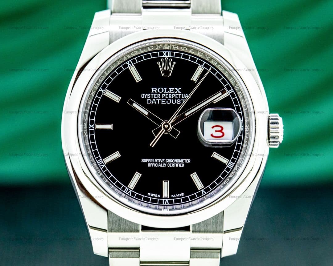 Rolex Datejust 116200 Black Stick Dial SS Oyster 2019