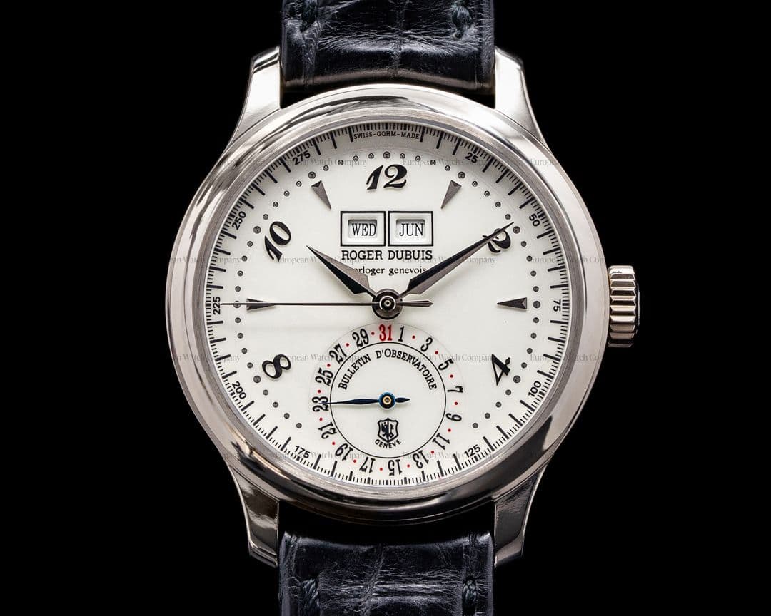 Roger Dubuis Hommage H37 Triple Date 18k White Gold