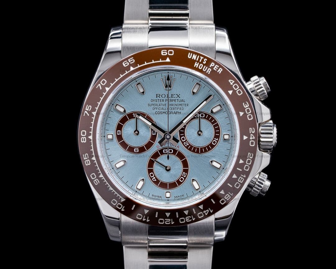 Rolex Daytona 116506 Platinum Glacier Blue / Brown Ceramic FULL SET