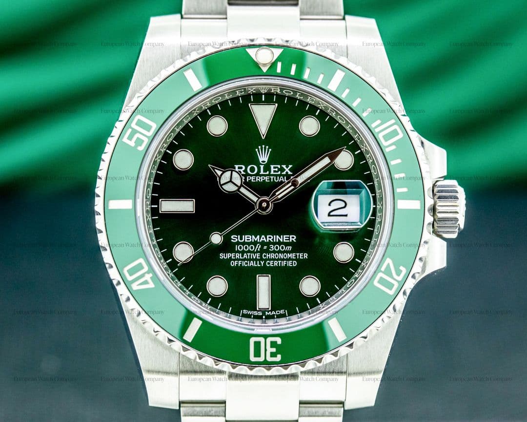 Rolex Submariner 116610LV "HULK" Green Ceramic Bezel Green Dial SS 