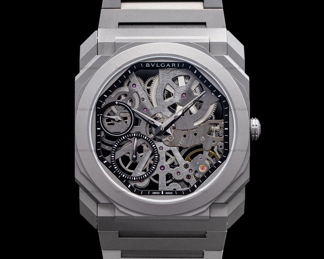 Bulgari Octo Ultranero Finissimo Skeleton Titanium + Bracelet! 