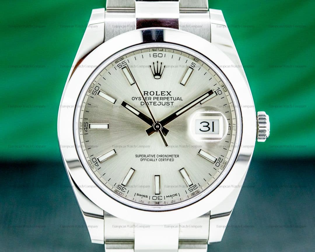 Rolex Datejust 41 126300 Silver Stick Dial SS 