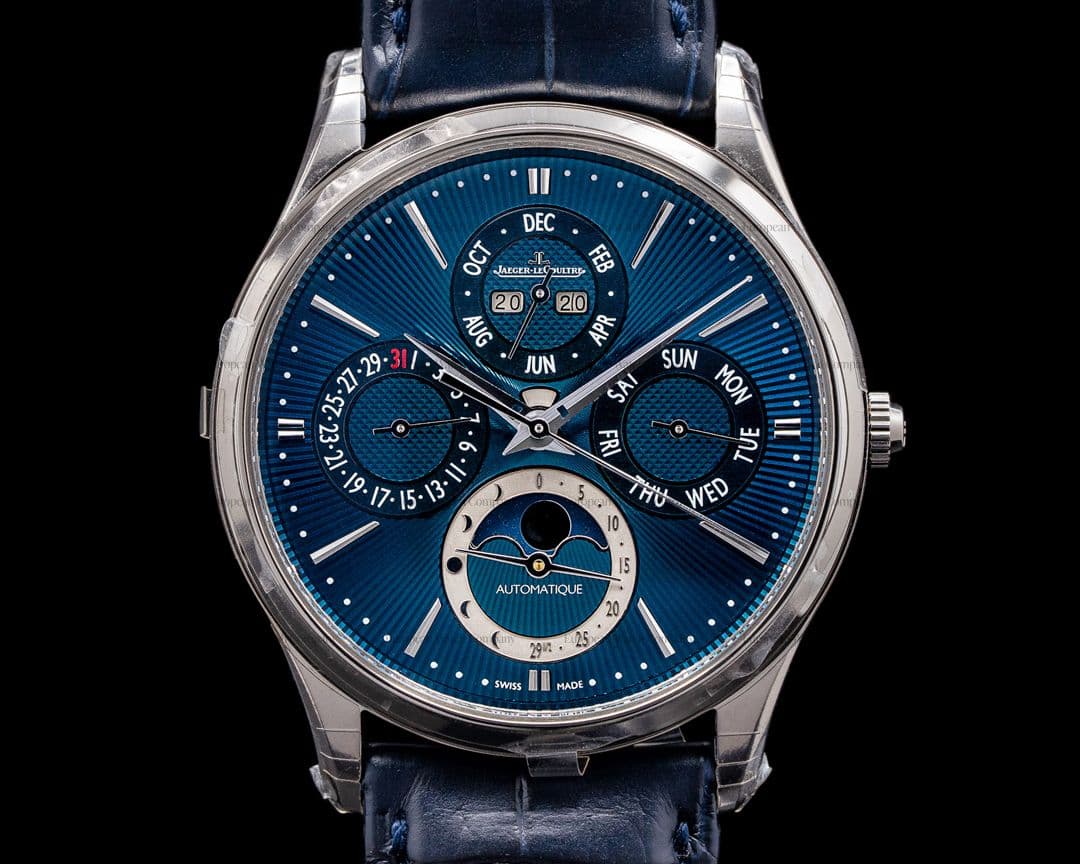 Jaeger LeCoultre Master Ultra Thin Perpetual Enamel 18K WG LIMITED UNWORN 