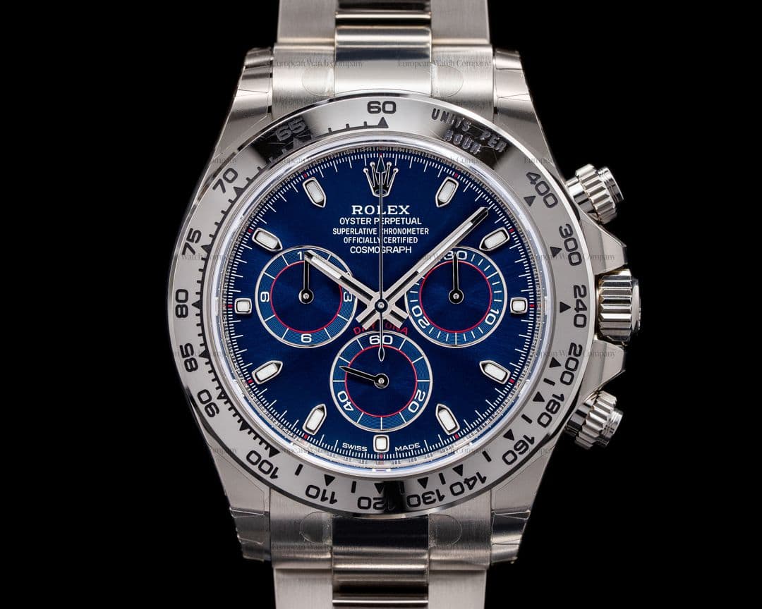 Rolex Daytona 116509 Blue Dial 18K White Gold STICKERS