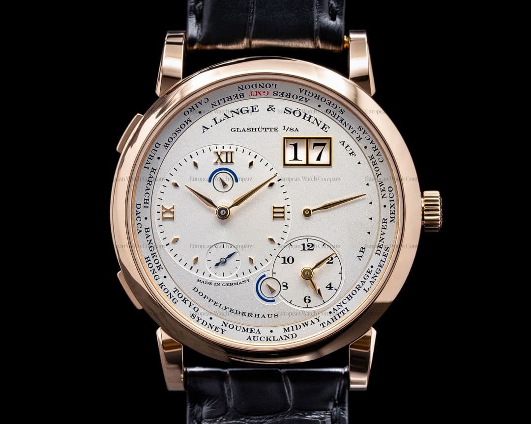 A. Lange and Sohne Lange 1 116.032 Time Zone 18K Rose Gold 