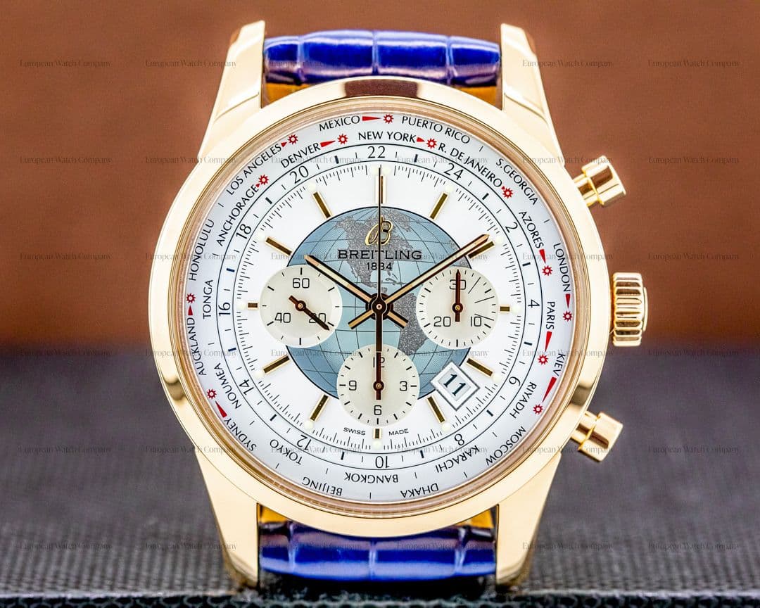 Breitling TransOcean Chronograph Unitime 18K Rose Gold 