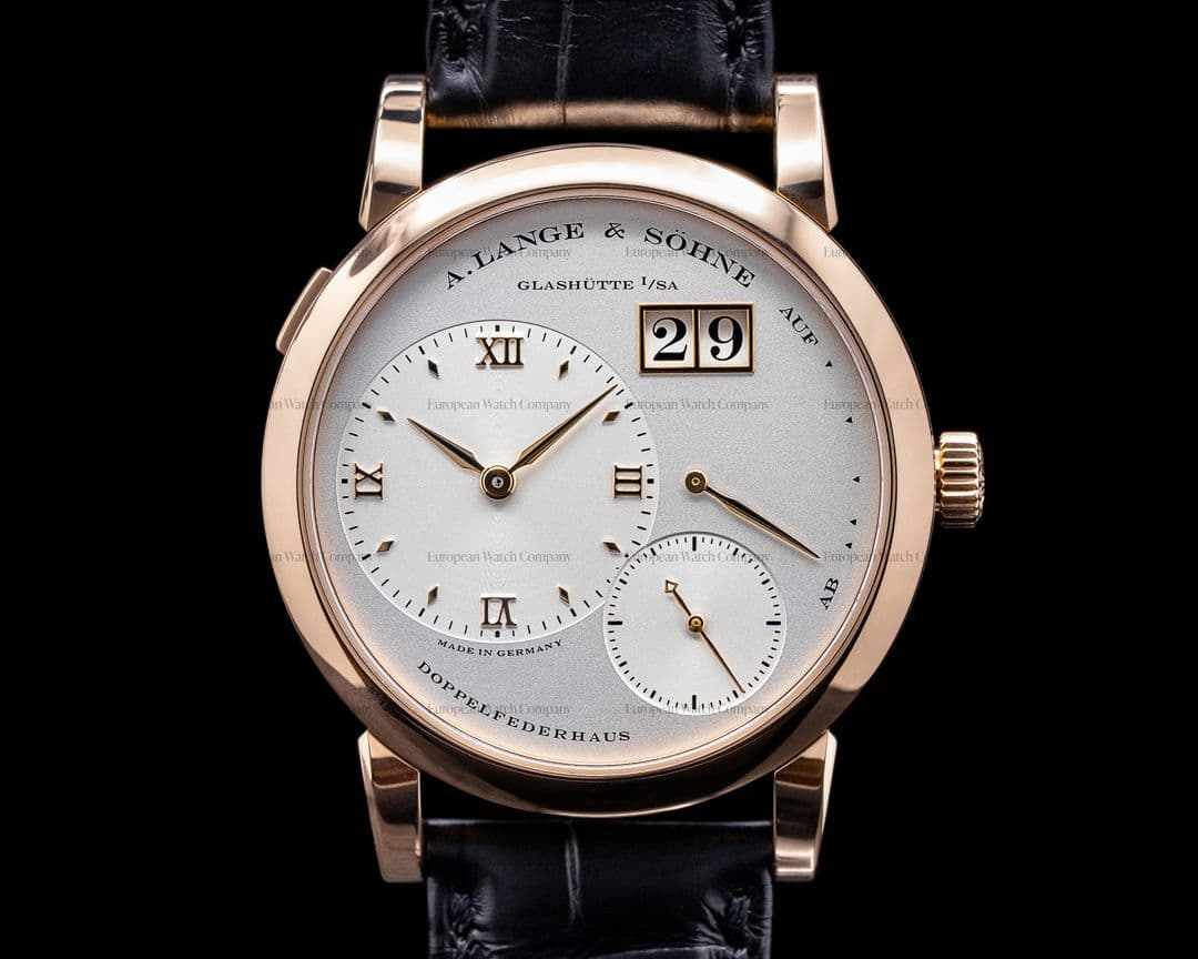 A. Lange and Sohne Lange 1 101.032 18K Rose Gold Silver Dial