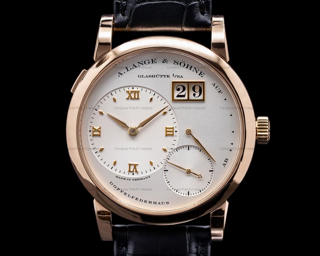 A. Lange and Sohne Lange 1 101.032 18K Rose Gold Silver Dial