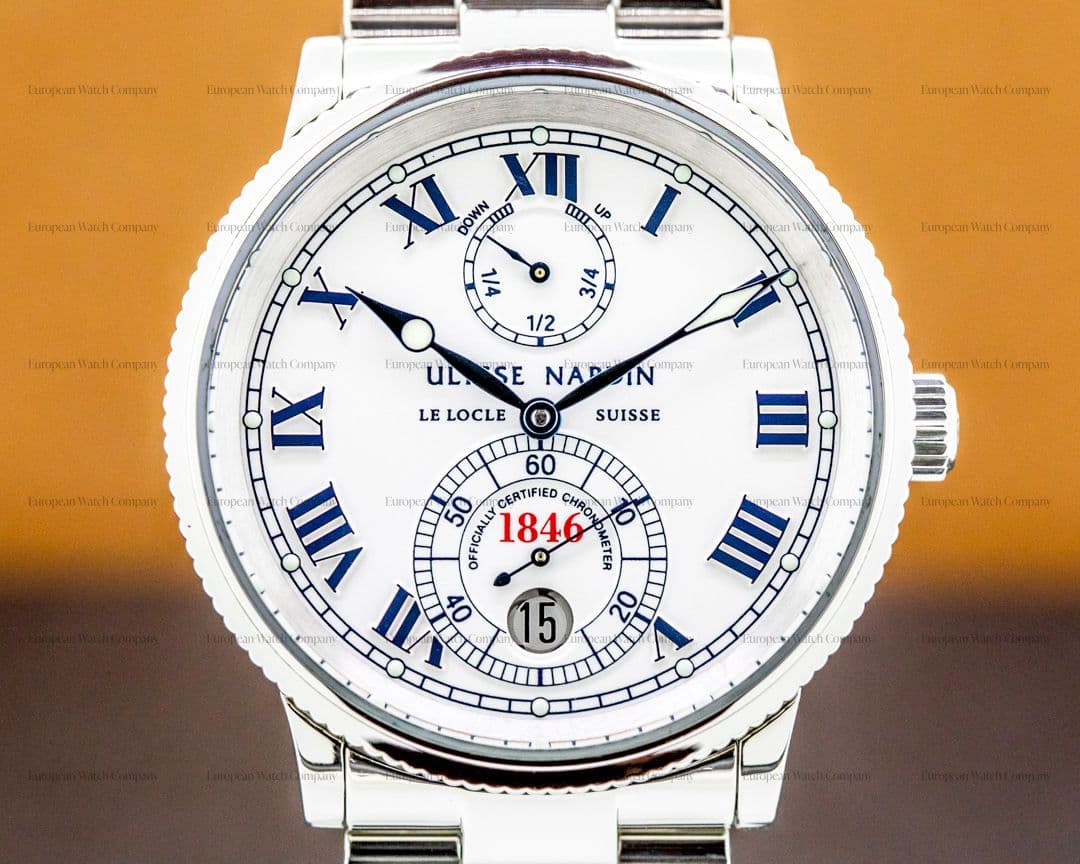 Ulysse Nardin Marine Chronometer 1846 Silver Dial SS 