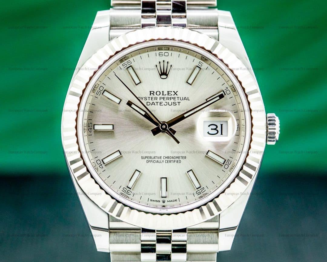Rolex Datejust 41 126334 Silver Stick Dial SS / Jubilee UNWORN