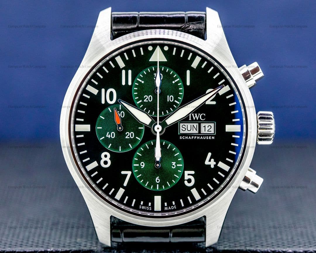IWC Flieger Pilot Chronograph SS Green dial Limited Edition UNWORN