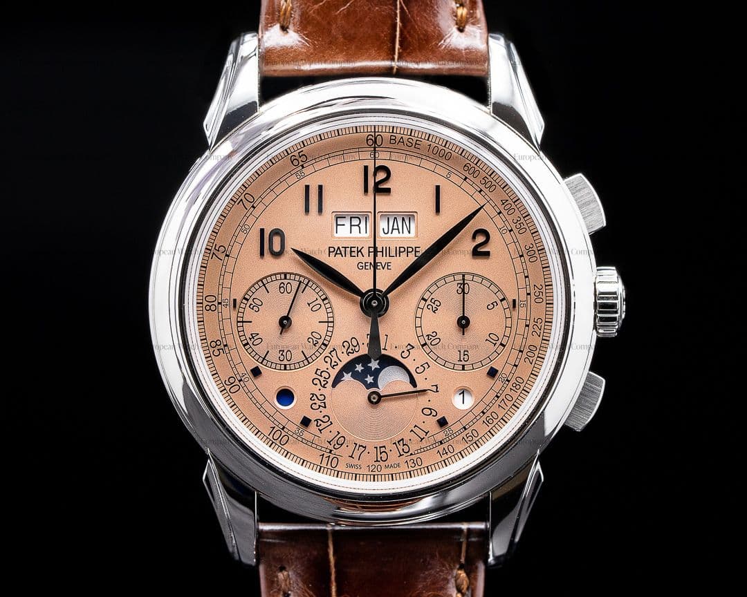 Patek Philippe 5270P Perpetual Calendar Chronograph Platinum Salmon Dial UNWORN