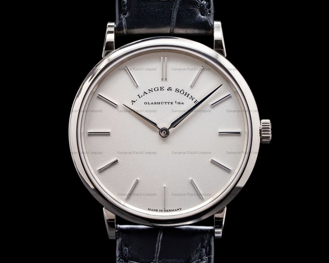 A. Lange and Sohne Saxonia Thin Manual Wind 201.027 18K White Gold  