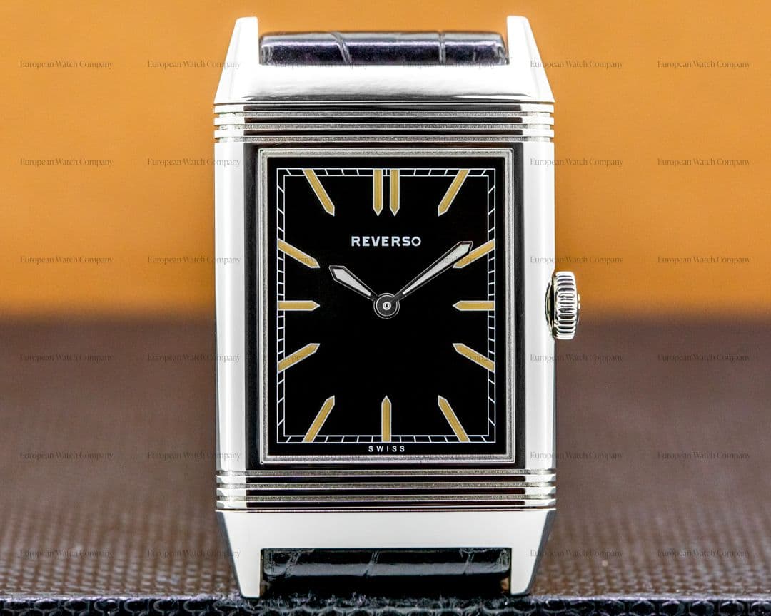 Jaeger LeCoultre Grande Reverso "Tribute to 1931" Ultra Thin SS Black Dial
