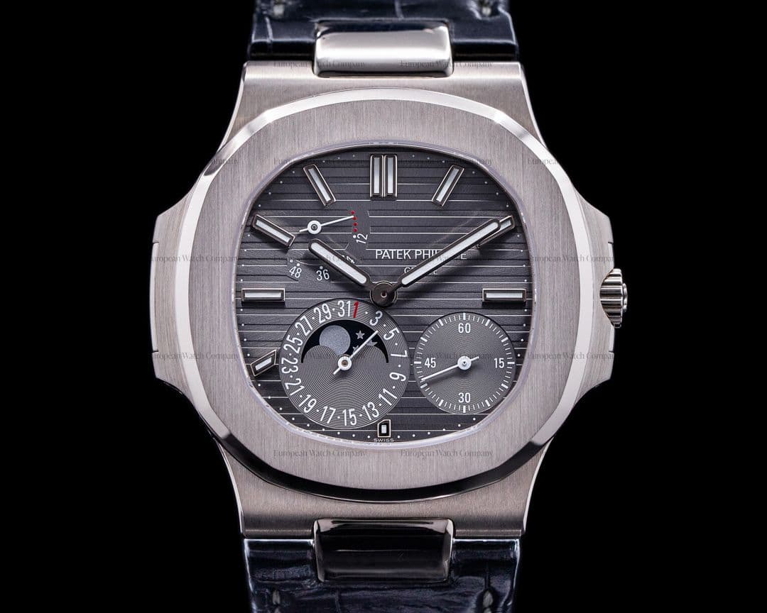 Patek Philippe Nautilus 5712G Power Reserve Moonphase 18K White Gold 
