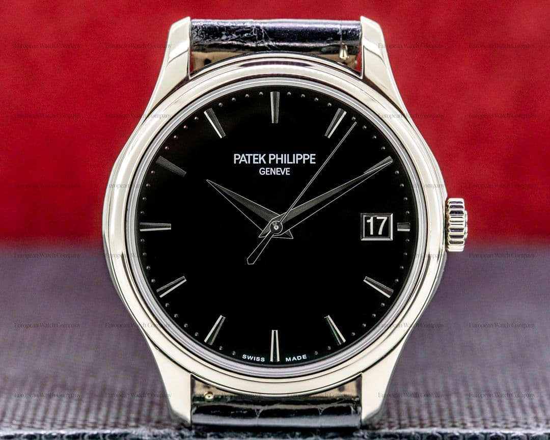 Patek Philippe Calatrava 5227G Automatic 18K White Gold Black Dial + Deployment 