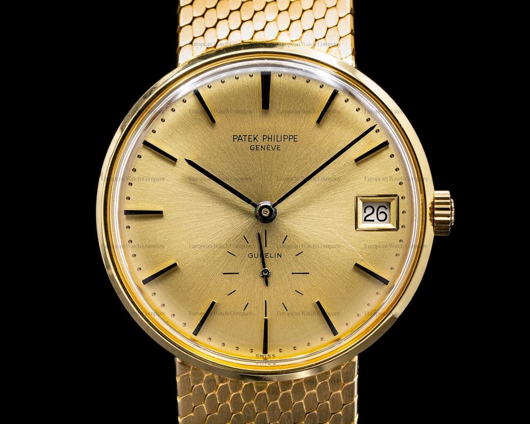 Patek Philippe Calatrava 3514/4 18K Yellow Gold Automatic Bracelet GUBELIN FULL SET
