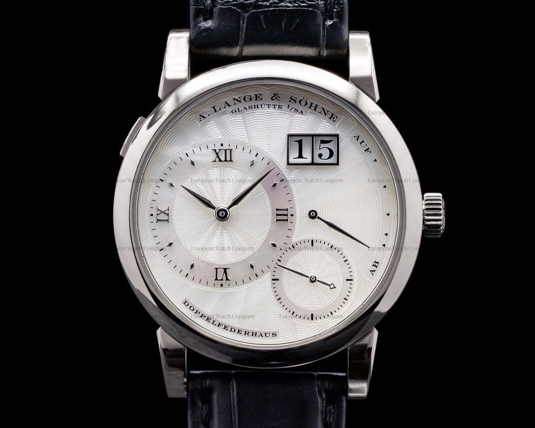 A. Lange and Sohne Lange 1 "Soiree" 110.030 White Gold Mother of Pearl Dial RARE