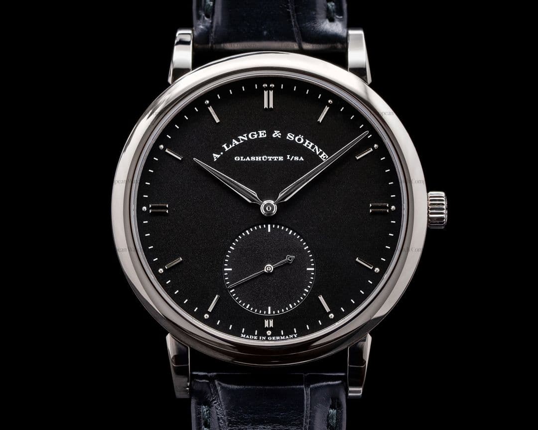 A. Lange and Sohne Grand Saxonia 307.029 Automatik 18K White Gold / Black Dial