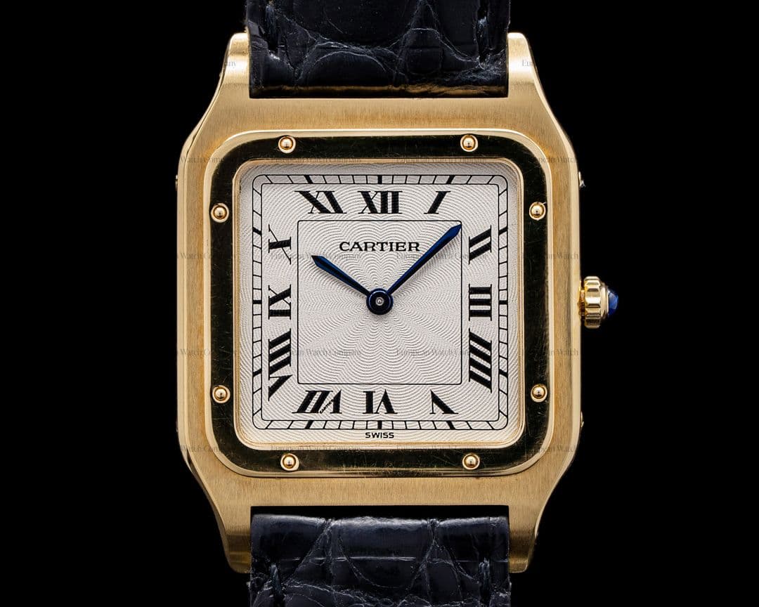 Cartier 1575 Santos Dumont Extra-Plate 18k Yellow Gold Manual 