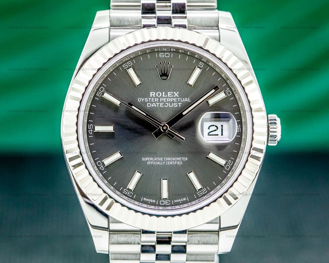 Rolex Datejust 41 Rhodium Stick Dial SS / Jubilee 