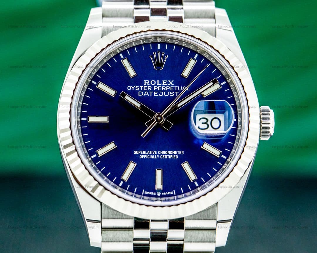 Rolex Datejust Blue Stick Dial / Jubilee Bracelet UNWORN