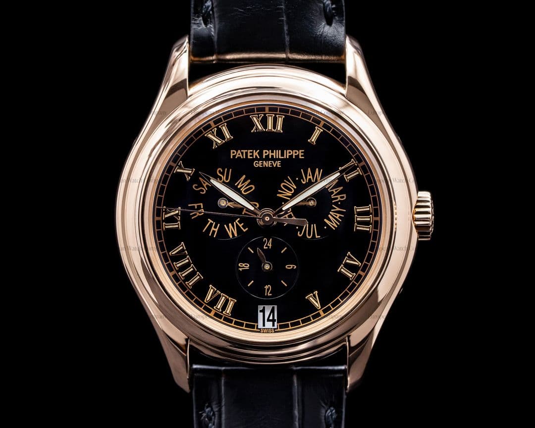 Patek Philippe Annual Calendar 5035R 18K Rose Gold Black Dial 