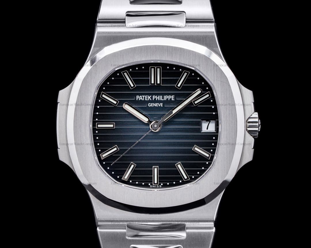 Patek Philippe Jumbo Nautilus Blue Dial SS 2018 FULL SET 