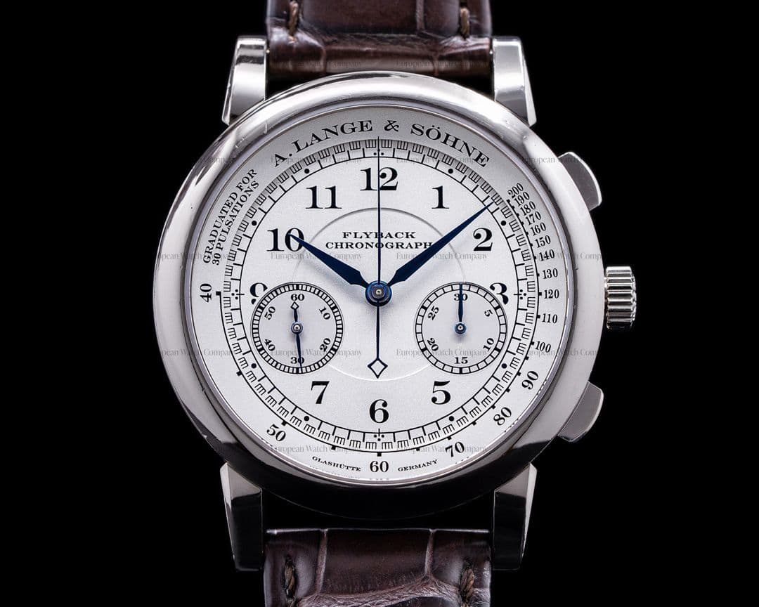A. Lange and Sohne 1815 Flyback Chronograph 401.026 Silver Dial 18K White Gold FIRST SERIES