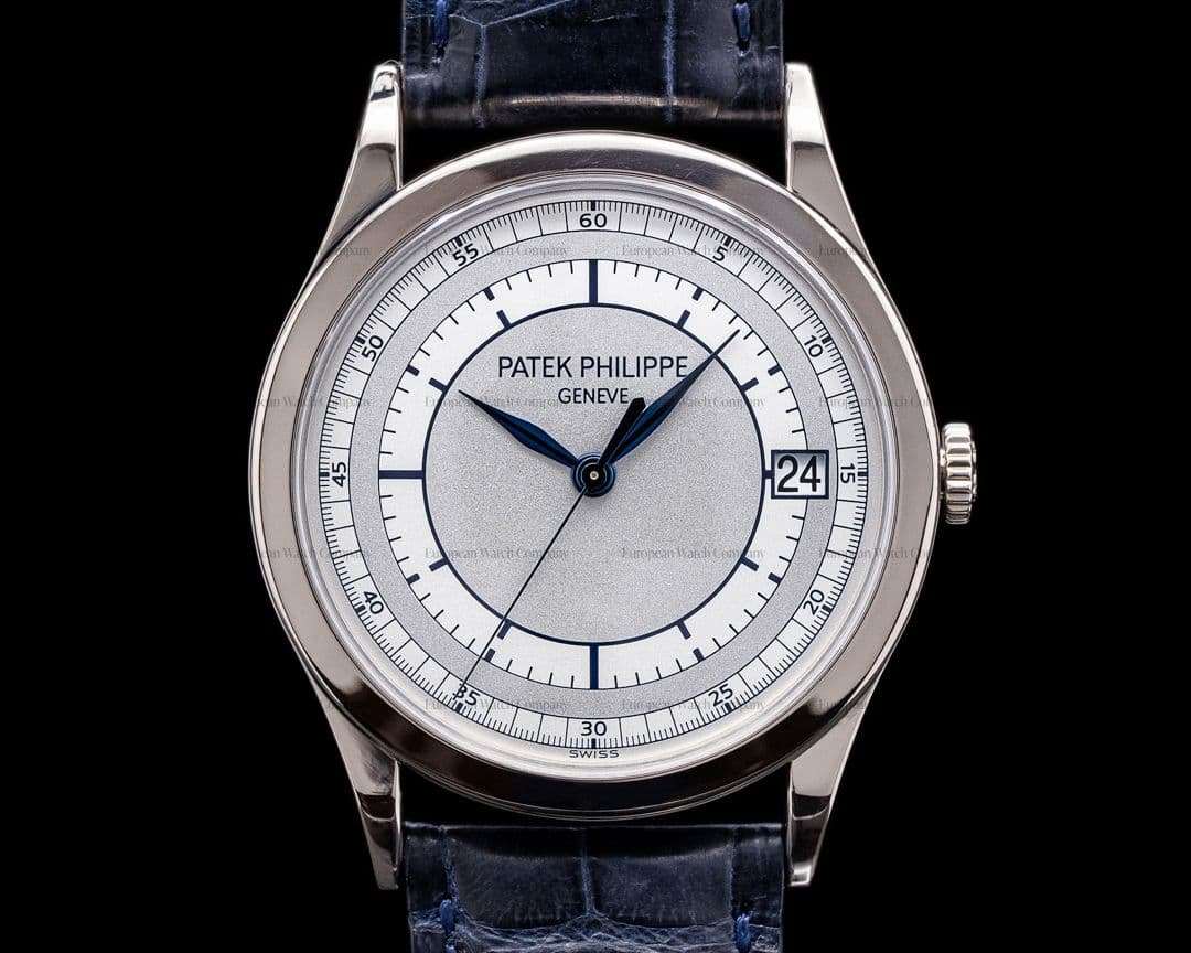 Patek Philippe Calatrava 18K 5296G White Gold Sector Dial 