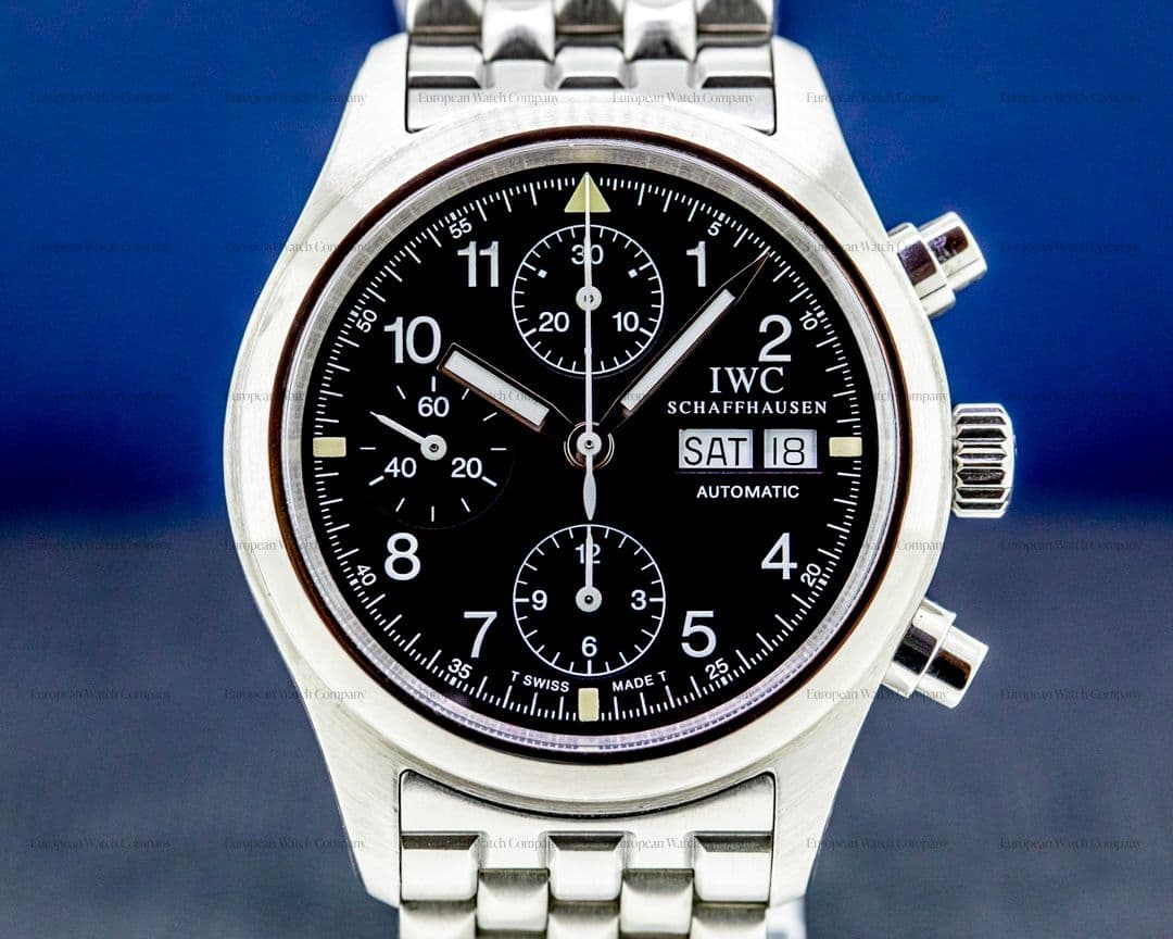 IWC Pilot Chronograph Black Dial SS / SS