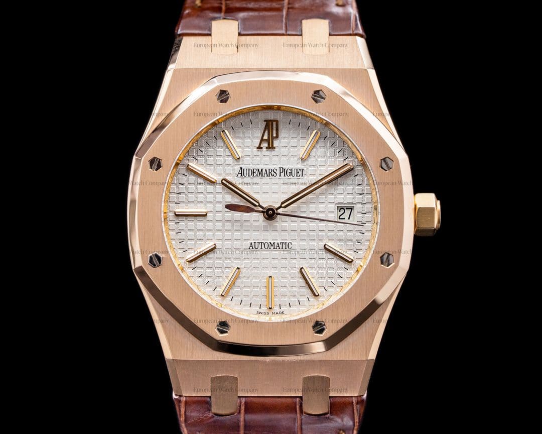 Audemars Piguet Royal Oak 15300OR Jumbo White Dial 18K Rose Gold 