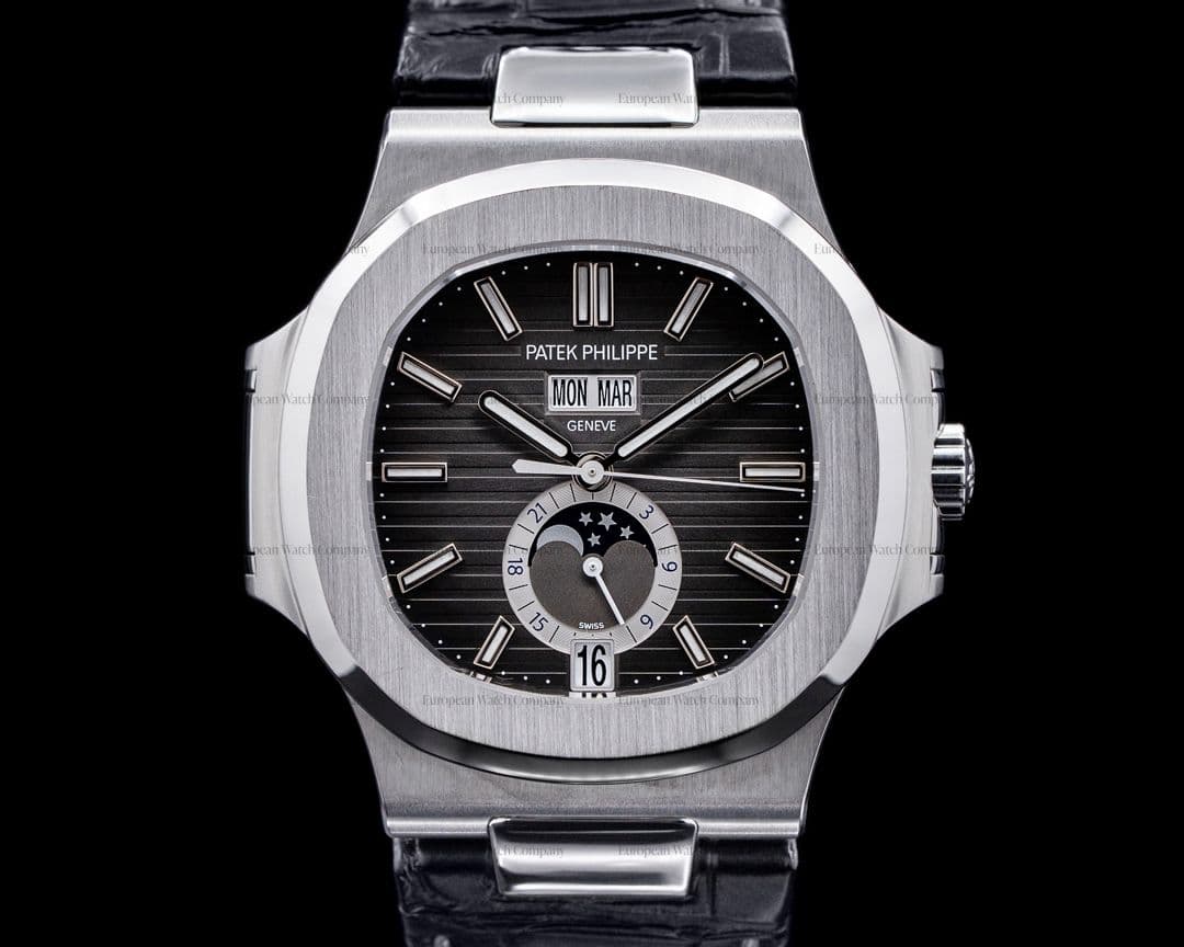 Patek Philippe Nautilus Annual Calendar 5726 Moon SS Grey Dial FULL SET