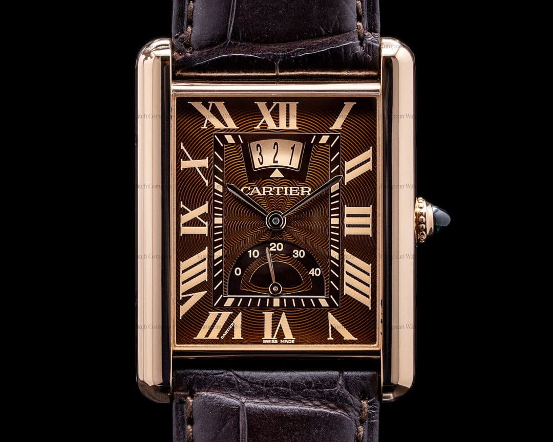 Cartier Tank Louis XL Chocolate Dial 18K Rose Gold/ Rose Gold Deployant