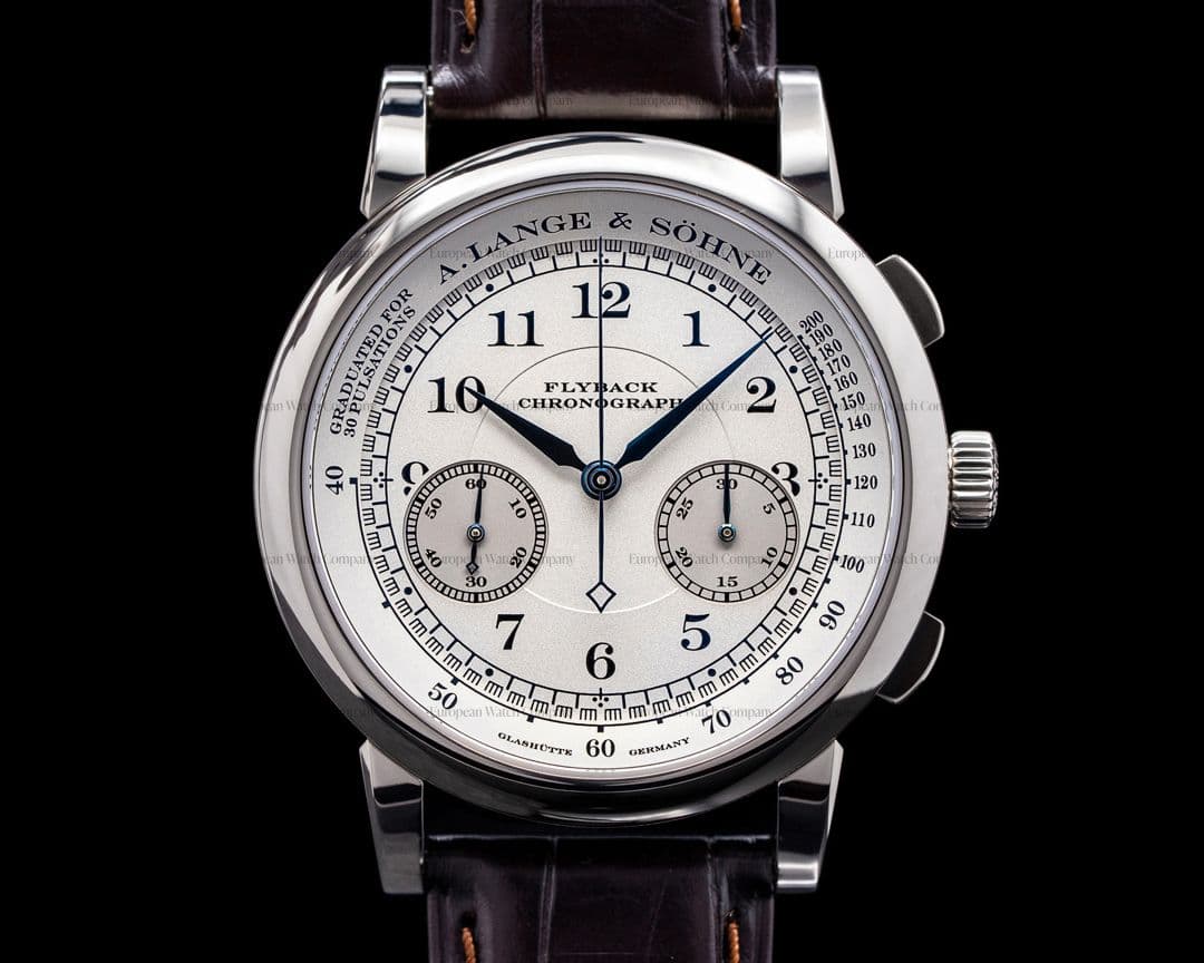 A. Lange and Sohne 1815 Flyback Chronograph 401.026 Silver Dial 18K White Gold FIRST SERIES