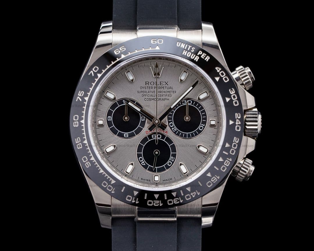 Rolex Daytona 116519 18K White Gold Ceramic Oysterflex Silver Dial 2018