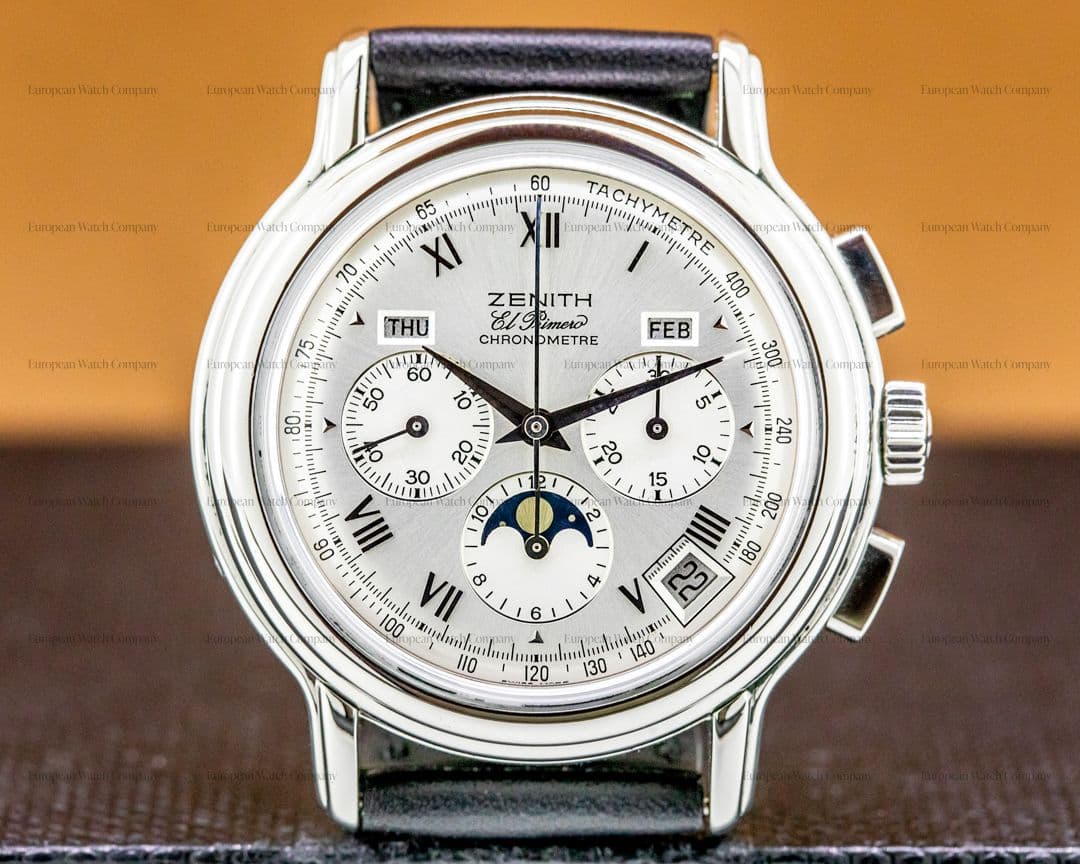 Zenith Chronomaster Moon Strap Silver Dial 40MM