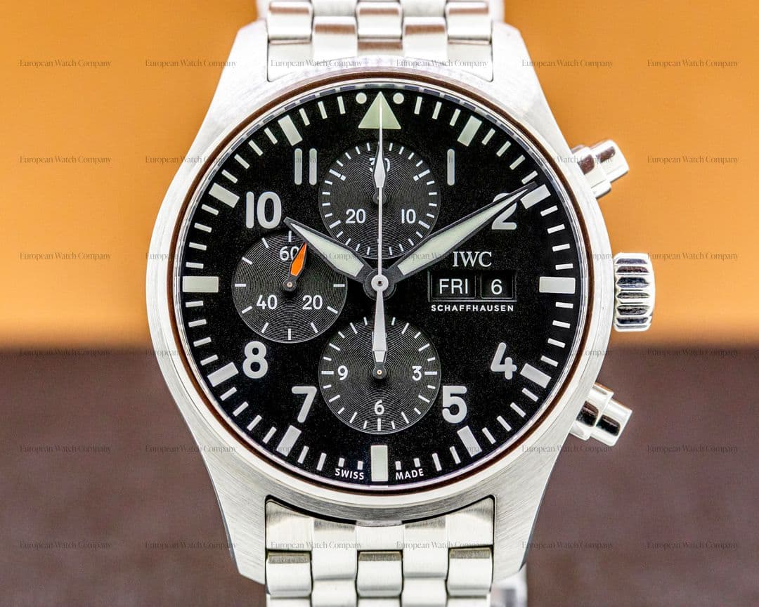 IWC Pilot Chronograph IW377710 SS Black Dial / Bracelet