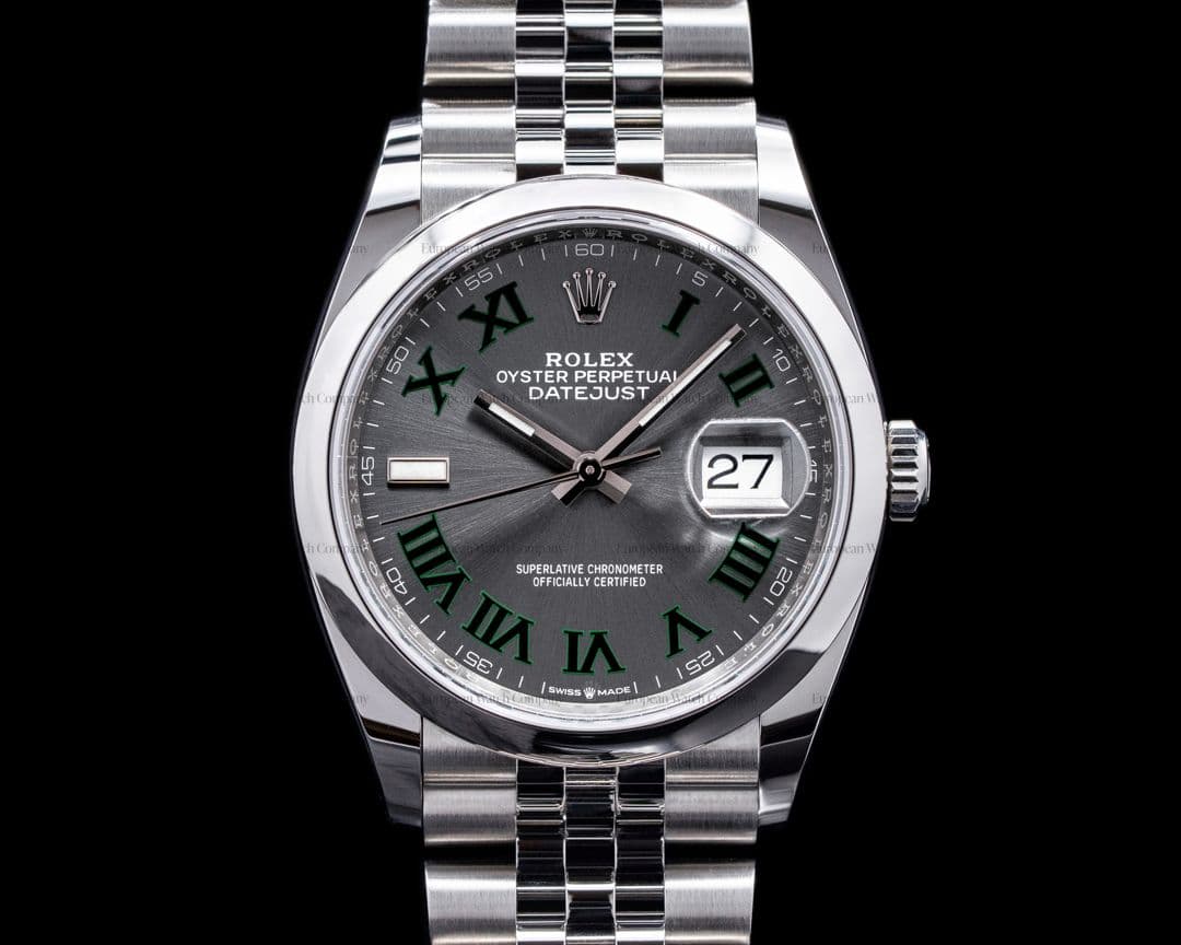 Rolex Datejust 36 126200 Wimbledon Slate Roman Dial SS 2021