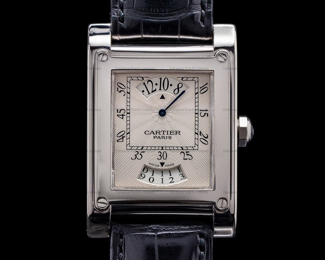 Cartier Tank a Vis Wandering Hour Privee Collection 18K White Gold W1529451