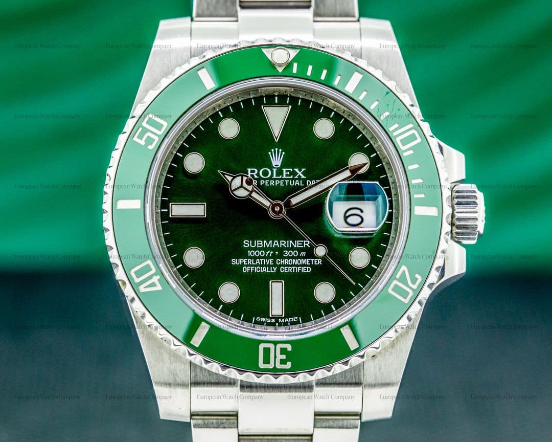 Rolex Submariner 116610LV "HULK" Green Ceramic Bezel Green Dial SS 