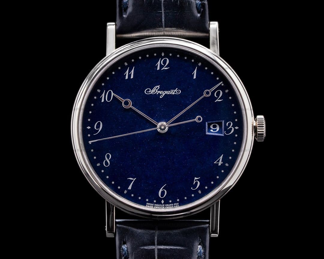 Breguet Classique 5177BB Automatic Blue Enamel Dial 18K White Gold