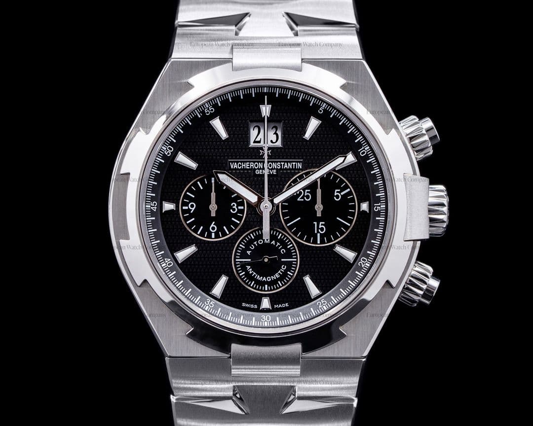 Vacheron Constantin Overseas Chronograph 49150 Black Dial SS 