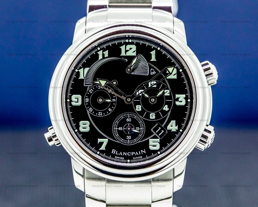 Blancpain Reveil GMT Alarm 2041 SS Black Dial 41MM SS Bracelet