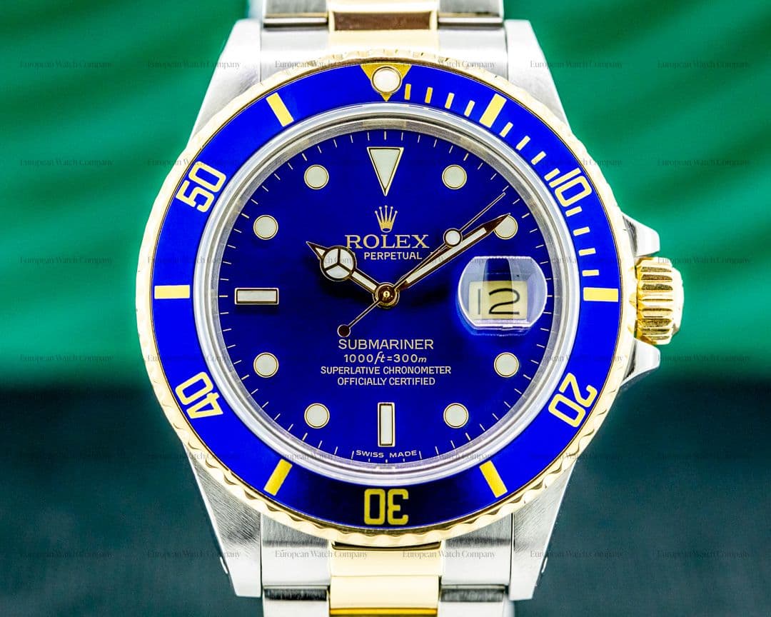 Rolex Submariner Blue Dial 18K Yellow Gold / SS