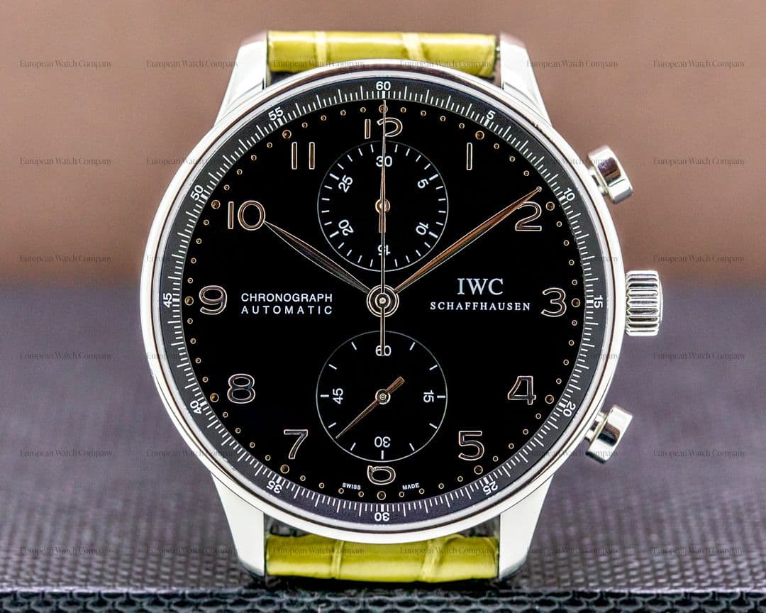 IWC Portugieser Chronograph SS Black Dial