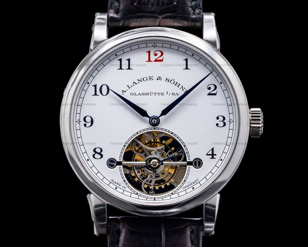 A. Lange and Sohne 1815 Tourbillon 730.079 Enamel Dial Platinum LIMITED UNWORN
