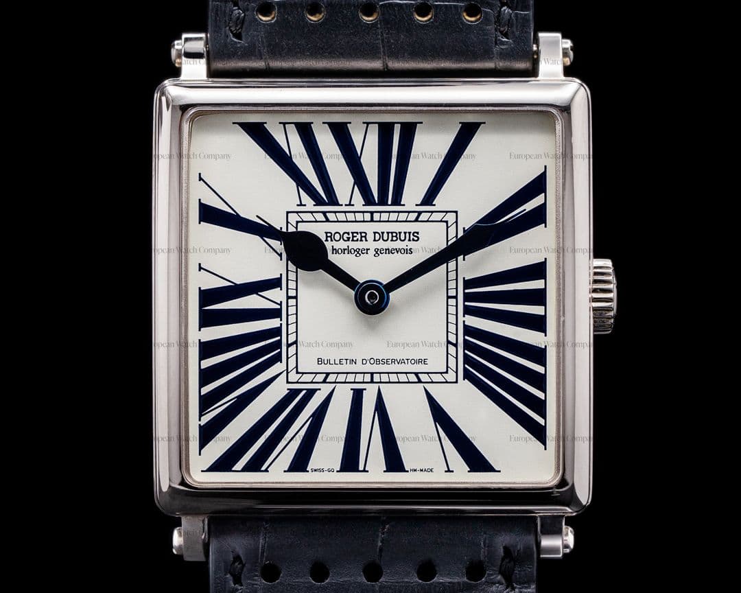 Roger Dubuis Golden Square Automatic Silver Roman Dial 18K White Gold